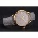 Patek Philippe Calatrava Gray Dial Diamond Markings Gold Case Gray Leather Strap