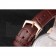 Patek Philipe Calatrava Roze Gold Ribbed Bezel Brown Leather Bracelet 801434