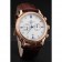 Patek Philippe Chronograph White Dial With Blue And Diamond Markings Rose Gold Case Brown Leather Strap