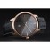 Swiss Vacheron Constantin Patrimony Grey Dial Rose Gold Case Black Leather Bracelet 1454167