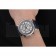 Cartier Rotonde Chronograph Black And White Dial Stainless Steel Case Blue Leather Strap