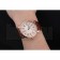 Cartier Rotonde Date White Dial Rose Gold Case Brown Leather Strap