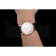 Patek Philippe Calatrava White Dial Roman Numerals Ribbed Bezel Gold Case Black Leather Strap