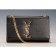 Saint Laurent Medium Monogram Satchel Black