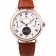 Vacheron Constantin Tourbillion White Dial Rose Gold Case Brown Leather Bracelet