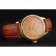 Swiss Rolex Cellini Gold Dial And Markings Gold Case Light Brown Leather Strap