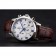Omega Chronograph White Dial Blue Numerals Stainless Steel Case Brown Leather Strap