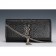 Saint Laurent Monogram Tassel Clutch Python Leather Silver Hardware Black Bag 18926879