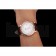 Omega De Ville Prestige White Dial Rose Gold Case Brown Leather Strap