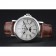 Patek Philippe Perpetual Calendar Retrograde Date White Dial Silver Case Brown Leather Bracelet 1454149