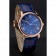 Cartier Ronde Solo Blue Dial Diamond Hour Marks Rose Gold Case Blue Leather Strap