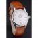 Swiss Rolex Cellini White Dial Roman Numerals Stainless Steel Case Light Brown Leather Strap