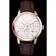Swiss Vacheron Constantin Traditionnelle Power Reserve White Dial Rose Gold Case Brown Leather Strap