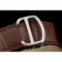 Cartier Calibre White Dial Diamonds Two Tone Case Brown Leather Bracelet