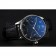 Swiss IWC Portuguese Black Dial Silver Case Black Leather Bracelet 1453903