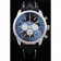 Breitling Transocean Black Dial Black Leather Strap  Polished Stainless Steel Bezel