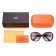 Hermes Oversized Round Frame Black Sunglasses 308097