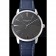 Swiss Vacheron Constantin Patrimony Grey Dial Silver Case Blue Leather Bracelet 1454159