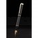 Bvlgari Gold Rimmed Black Ballpoint Pen With Bvlgari Engraved Cap