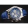 Breitling Chronomat Patrouille De France Blue Dial Stainless Steel Case Blue Leather Strap
