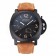 Panerai Luminor 1950 3 Days Power Reserve Black Dial Black Case Brown Suede Leather Strap