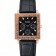 Piaget Emperador Limited Edition Black Dial Engraved Gold Case Black Leather Bracelet  1454137