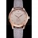 Patek Philippe Calatrava Gray Dial Diamond Markings Rose Gold Case Gray Leather Strap