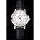 Swiss Piaget Altiplano Date Automatic White Dial Diamond Markers Stainless Steel Case Black Leather Strap