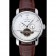 Vacheron Constantin Tourbillion Perpetual Calendar White Dial Silver Case Brown Leather Bracelet 1454277