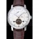 Vacheron Constantin Tourbillion Power Reserve White Dial Silver Case Brown Leather Bracelet  1454275