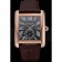 Cartier Tank MC Black Dial Gold Case Brown Leather Strap  622582