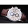 Tag Heuer Swiss Carrera Tachymeter Bezel Dark Brown Leather Strap White Dial