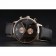 Emporio Armani Classic Chronograph Black Dial Rose Gold Case Black Leather Bracelet  622333