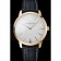 Swiss Vacheron Constantin Patrimony Grand Taille White Dial Gold Case Black Leather Bracelet  1454176
