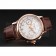 Swiss Patek Philippe Split Seconds Chronograph White Dial Rose Gold Case Brown Leather Strap
