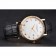 Patek Philippe Calatrava White Dial Diamond Hour Marks Ribbed Bezel Gold Case Black Leather Strap