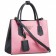 Prada Medium Bicolor Pink And Black Leather Satchel  18927301