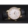 Patek Philippe Swiss Calatrava Ribbed Bezel White Dial Black Leather Strap 7642