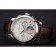 Patek Philippe Chronograph White Guilloche Dial Stainless Steel Case Brown Leather Strap
