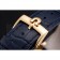 Omega Chronograph White Dial Gold Case Blue Leather Strap
