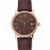 Cartier Ronde Solo Brown Dial Diamond Bezel Rose Gold Case Brown Leather Strap
