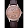 Patek Philippe Geneve Two Dial Rose Dial Rose Gold Bezel Brown Leather Band  622149