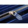 Prada Saffiano Leather Zip Around Dark Blue Wallet