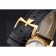 Swiss Vacheron Constantin Traditionnelle Power Reserve Gold Dial And Case Diamond Bezel Black Leather Strap