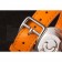 Hermes Classic MOP Dial Orange Leather Bracelet 801390