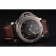 Swiss Panerai Submersible Left Handed Black Embossed Case Stainless Steel Case Brown Leather Strap