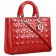 Dior Medium  Lady Cannage Bag Patent Leather Red