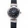 Omega Ladymatic Black Dial Black Leather Bracelet  622458