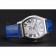 Cartier Tortue Large Date White Dial Stainless Steel Case Blue Leather Strap