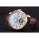 IWC Portofino Tourbillon White Dial Blue Markings Rose Gold Case Brown Leather Strap